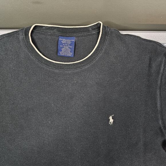 Polo Ralph Lauren Sleepwear Thermal Shirt XL Black Underwear Knit Pajama - Picture 2 of 11